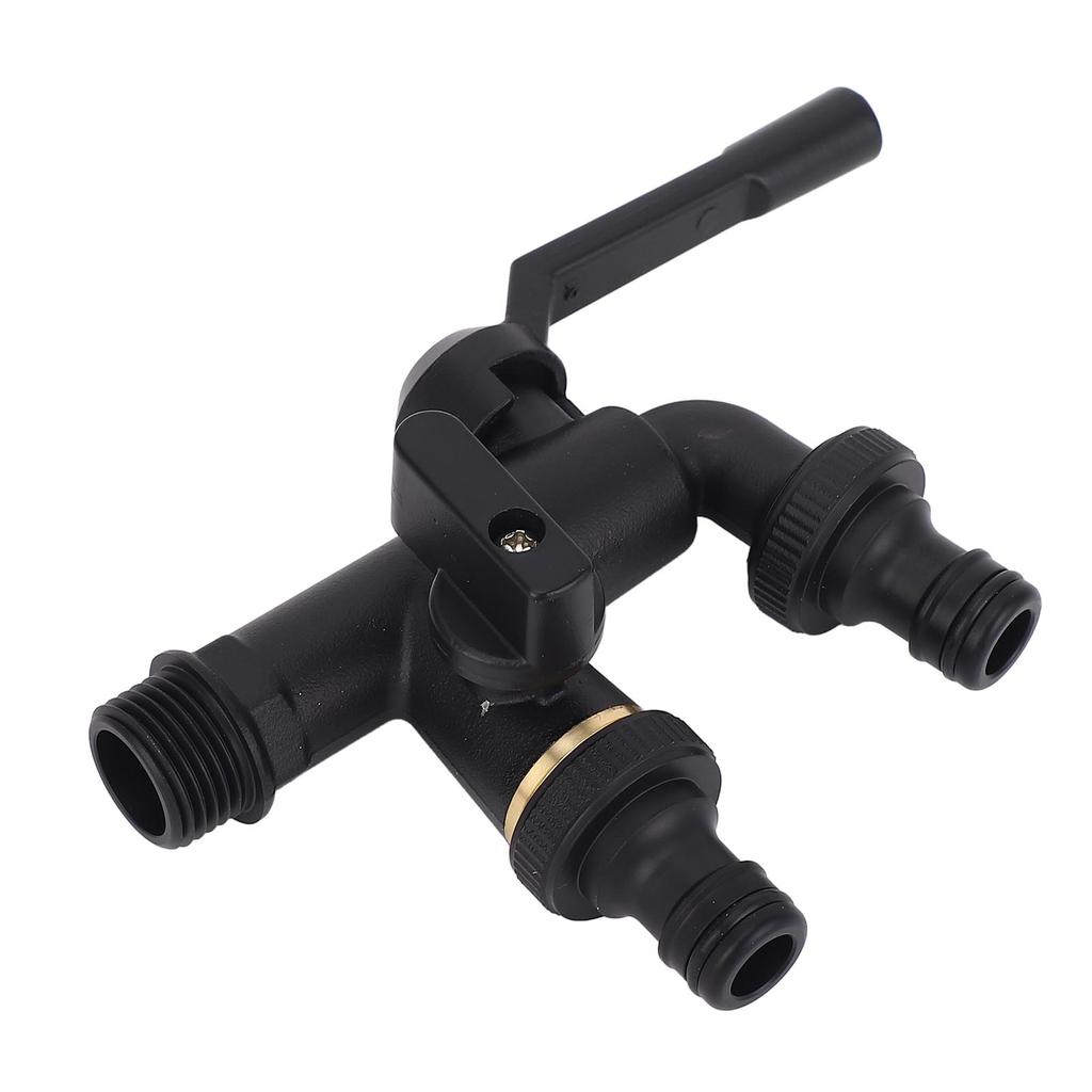 Doppelhahn-Wasserhahn-Set für den Außenbereich 3/4-Zoll-Einlass 25 mm 2 Auslässe Wandmontage Messing Frostsicher