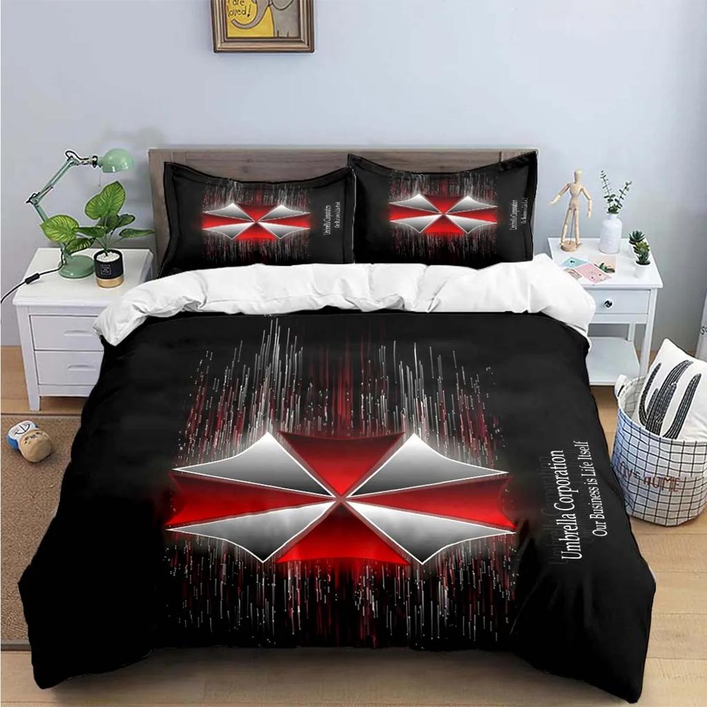 Fashion 3D Movie R-Resident Evil Print Bedding Sets Bed Supplies Set Duvet Cover Bed Comforter Set Bedding Set Luxury Gift
