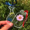 40pcs Reading Mark Clear Bookmarks Bottle Shape Dried Flower Bookmarks  Book Lovers
