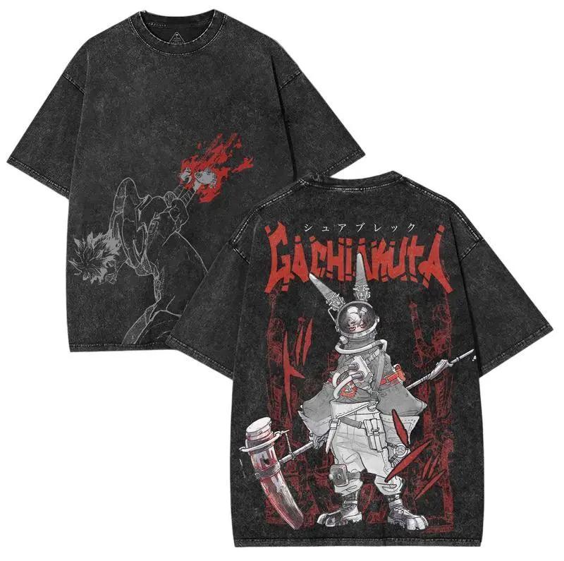 

Koumura Sakonji Graphic T Shirt Gachiakuta Anime Harajuku Washed Tshirt Men Women Clothing Oversized Cotton Short Sleeve Tees S