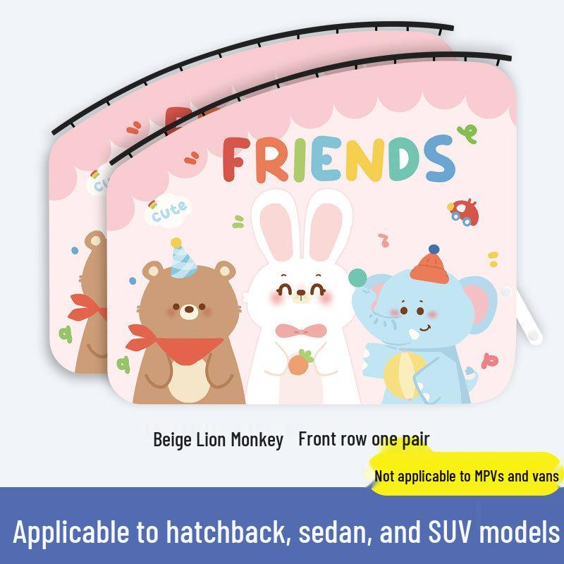 Car Window Sunshade: Sliding Rail Blackout Curtain for Baby Privacy and Sun Protection