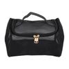 Nylon Mesh Cosmetic Bag Pouch Portable Large Capacity Mesh Makeup Bag for Toiletries Travel Black Large Size
