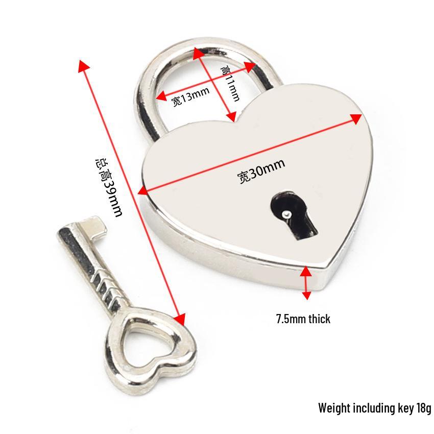 Luxe Hartvormig Hangslot Sleutelhanger: Qixi Koppel Cadeau & Sieraden Accessoire