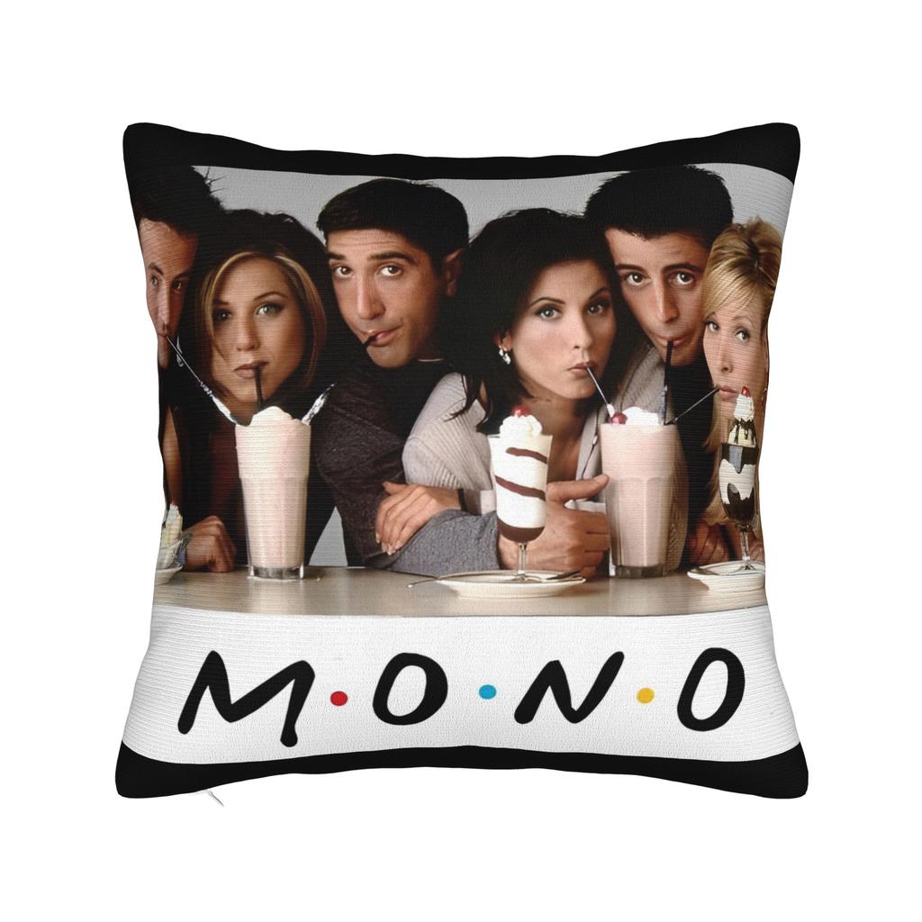 Friends Poster Pillowcase Printing Polyester Cushion Cover Decorations Tv Show Pillow Case Cover Home Zipper 45X45Cm