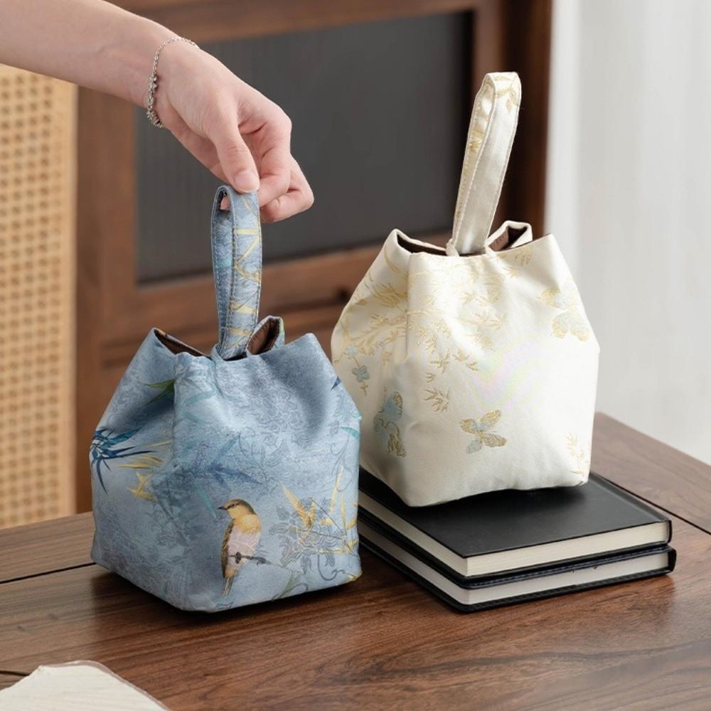 Print Teaware Storage Bag Breakage-proof Small Item Pouch Storage Bag