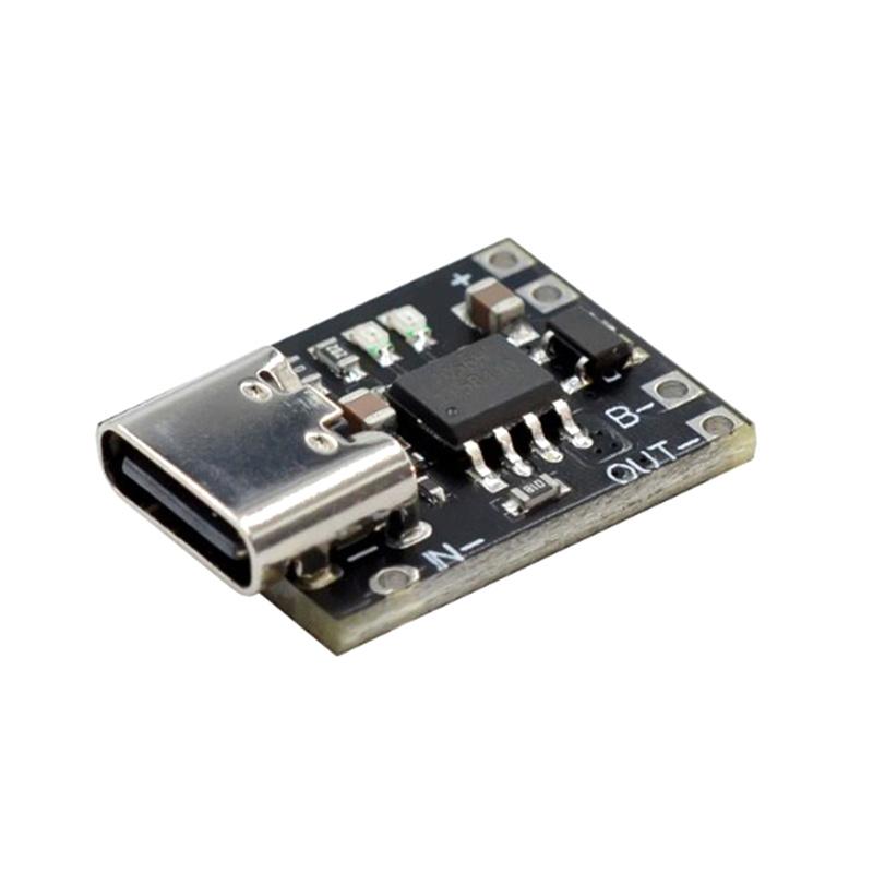 5Pcs Tp4057 1A 3.7V Lithium Battery Charging And Discharging Board With Protection Type-C Usb C Li-Ion Battery Charging Board