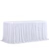 Table Skirt Pleated Table Circumference Birthday Party Wedding Decoration Ruffle Edge Elastic Thin Gauze Table Skirt Tulle