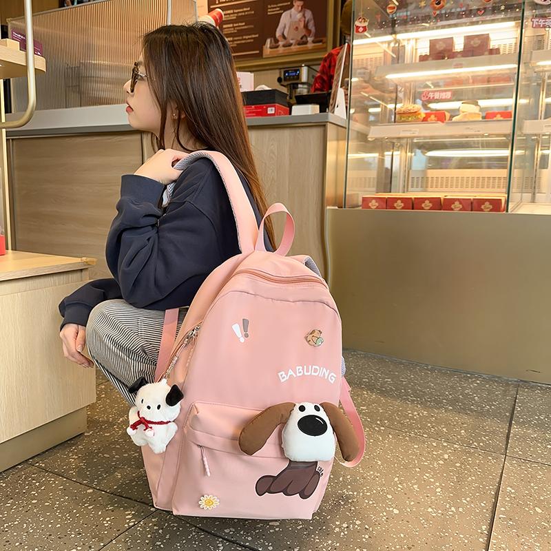 Four-Piece Backpack Set Puppy Student Schoolbag Unisex Large Capacity Backpack