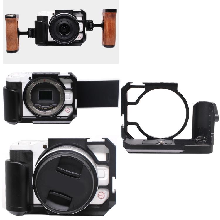 Aluminum Camera Cage Rig with Cold Shoe Mount 1/4inch Threaded Holes Camera Bracket for R50V Camera Accessories