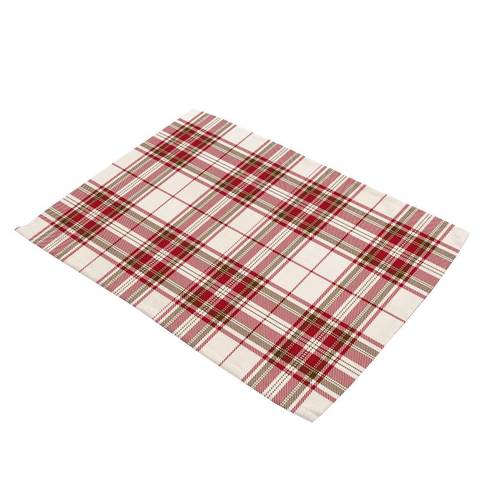 Blue/Yellow/Green White Small Plaid Placemats Linen Table Mat Fresh Style Modern Decor Kitchen Dining Room Grid Cup Pads Coaster