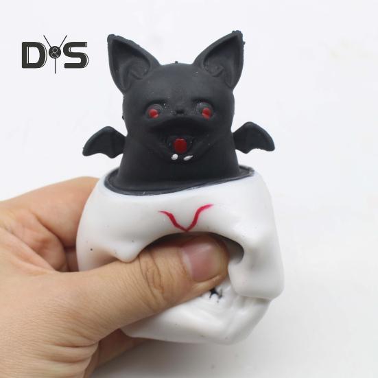 1/4/8/16 ks Lebka Squishy Hračka Halloween Pružný Kostra Netopier Fidget Hračky Stláčacie Senzorické Duch Hračky na Halloweensku Párty Úrad Úľava od Stresu