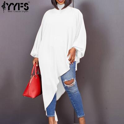 Women's Fashion Spring Fall Solid Color Print Long Sleeve Half Turtleneck Loose Waistline Casual Dresses