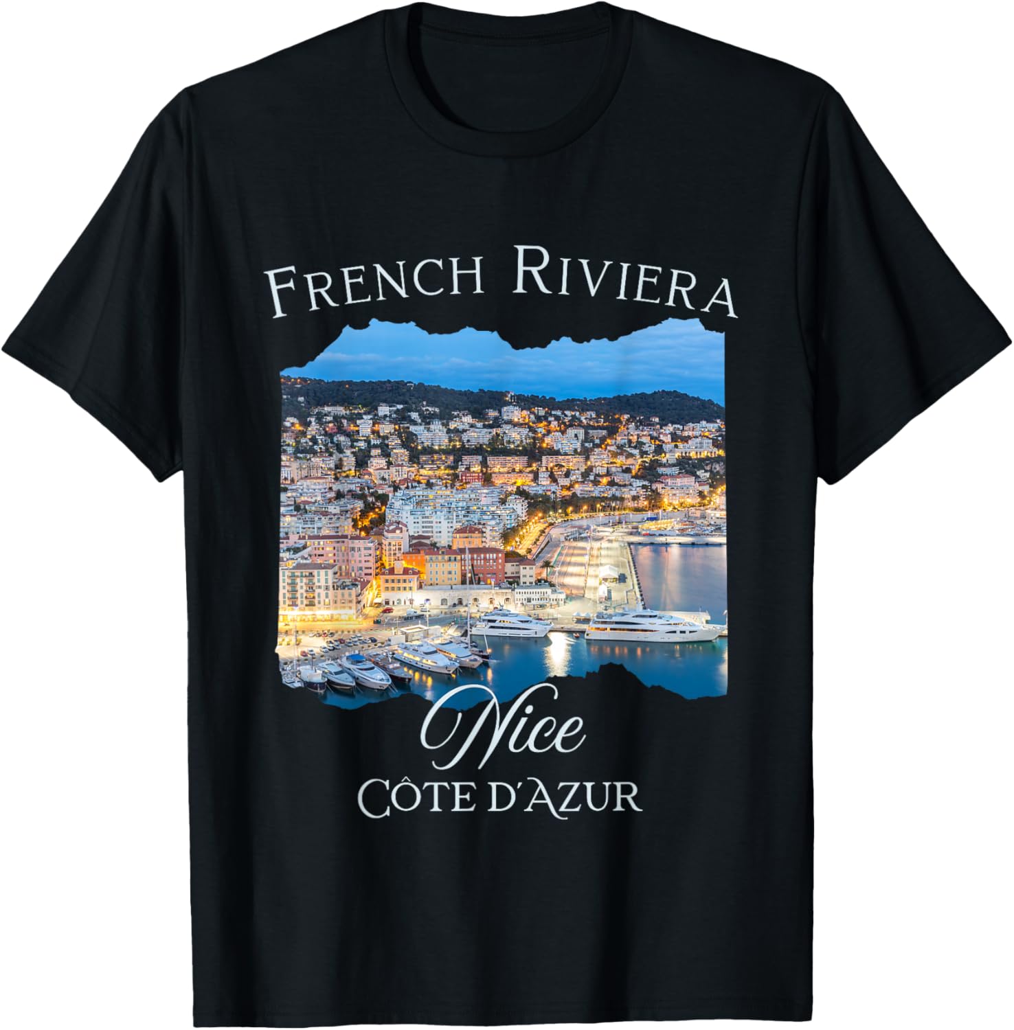 Nice France French Riviera Cote D Azur Tourist Souvenir T-Shirt S разноцветный