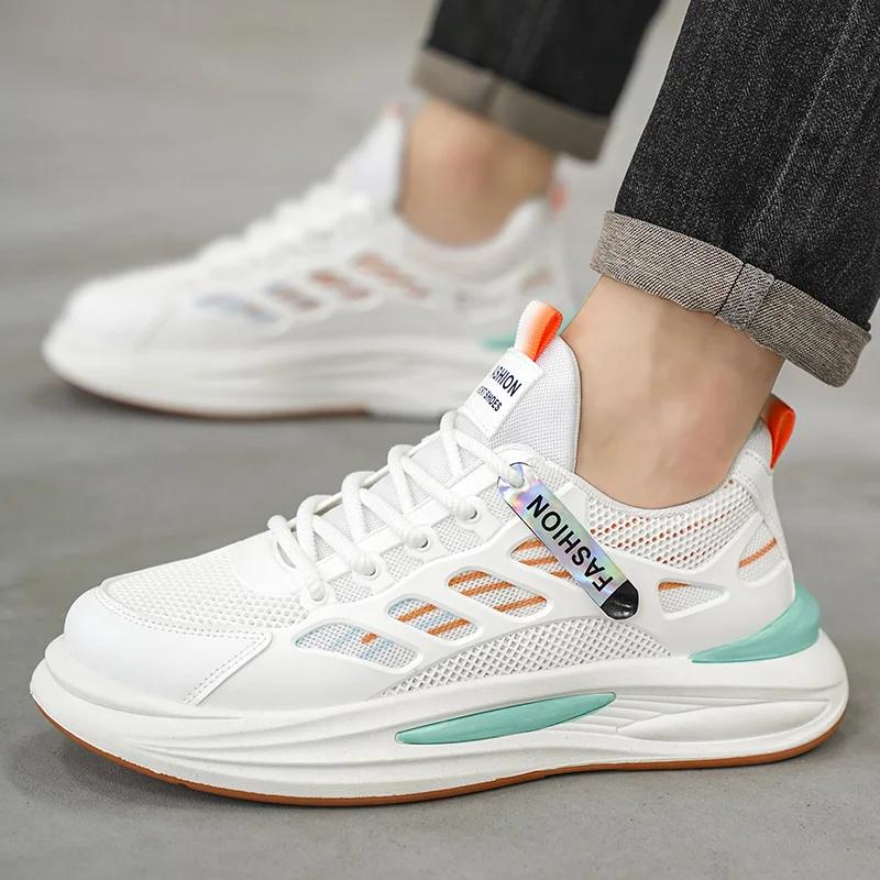 Men's Sneakers Fashion Outdoor Casual Shoes Breathable Mesh Sport Running Shoes Men's Vulcanized Shoes Platform Tennis Footwear