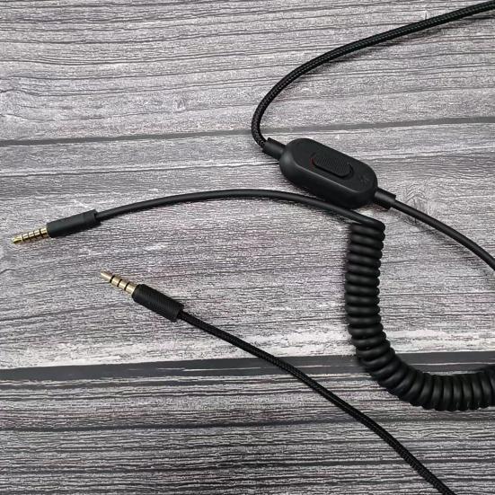 Headphone Cable with Mute 2m Volume Control Audio Cable for Logitech GPRO X G233 G433 Multi-Device Aux Cord for Gaming PC