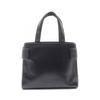 Used Logo Tote Bag Leather Black Used Women