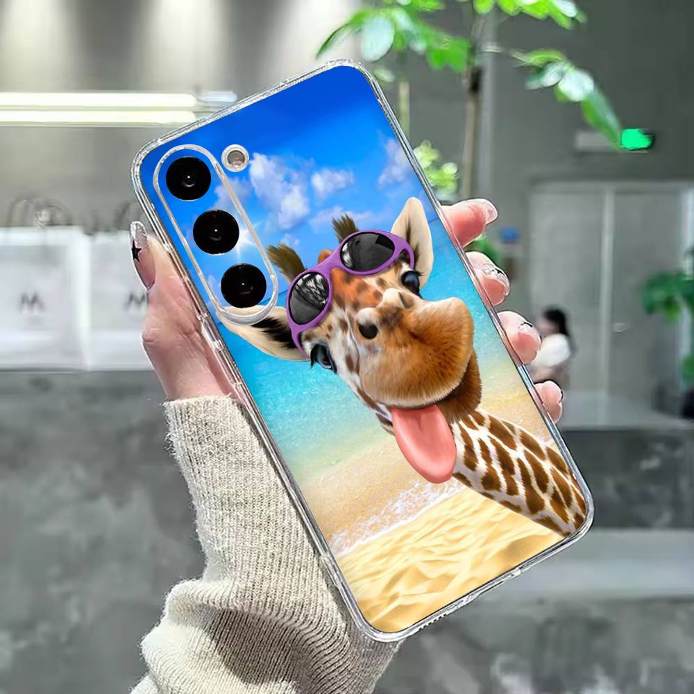 G-Giraffe Funny A-Animal Phone Case For Samsung Galaxy A91,80,73,72 ,71,53,52,32 ,31,22,21s,20,Transparent Case