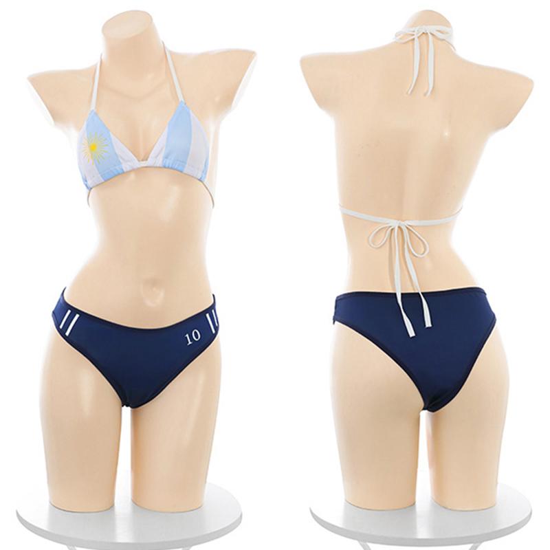 Sexy Cheerleading Football Baby Cosplay Sets Printed Bra Mini Skirt Women Uniform Couple Fantasy Soccer Uniform Role Play