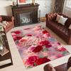 Rose Personalized Text Floor Mat Suitable for Foyer Study room Kitchen Entryway Anti-slip Rug Anime Office Decor
