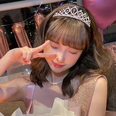 New Digital Birthday Crown Headband Live Party Crown Princess Tiara Crown