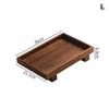Tableware Solid Walnut Wooden Food Tray Rectangle Dessert Plate Chinese-style Wooden Snack Fruit Tea Saucer Pallet Bread Board