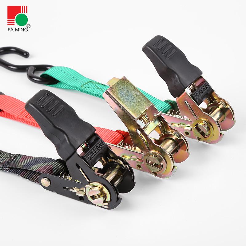 25mm Polyester Self-Driving Off-Road Luggage Ratchet Tie-Down Straps