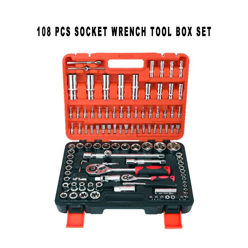108-Piece Socket & Wrench Set for Auto Repair