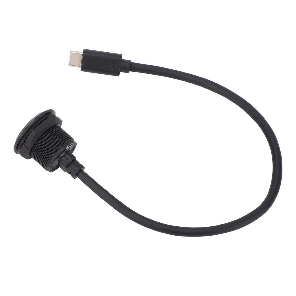 Prodlužovací kabel s montáží na panel 5 Gb/s Typ C 3.0 samec na samici Zapuštěný montážní adaptér 20V 3A