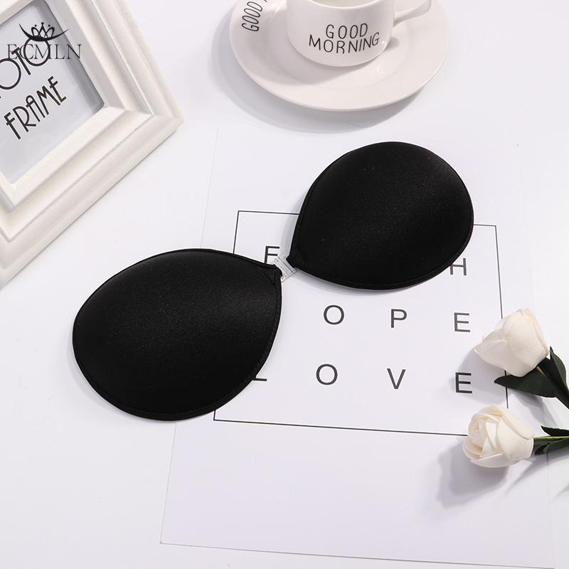 

3 стиля спереди застежка клейкие планки сосок крышка нижнее белье силиконовый липкий невидимый бюстгальтер без бретелек пуш-ап бюстгальтер бесшовный style2 C чёрный