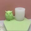 1PC Three-dimensional Owl Scented Candle Silicone Mold DIY Owl Liquid Fondant Cake Decorative Ornament Mold
