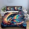 Fantasy Fairy Moon Decor Set Multiple Sizes Kid's and Adults' Bedroom Exquisite 3PC Bedding Set Gift