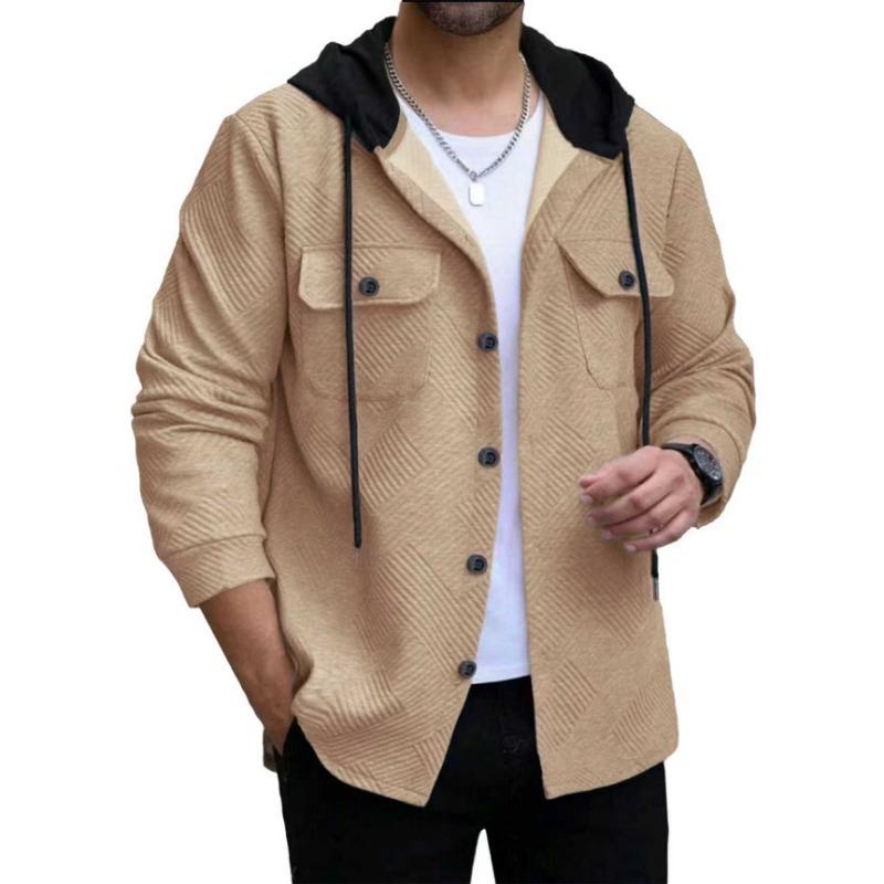 2025 Autumn and Winter New Casual Hooded Sweatshirt Button Pocket Jacket
