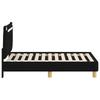 Kids Bed Frame with Headboard Black 70 X 140 Cm Fabric