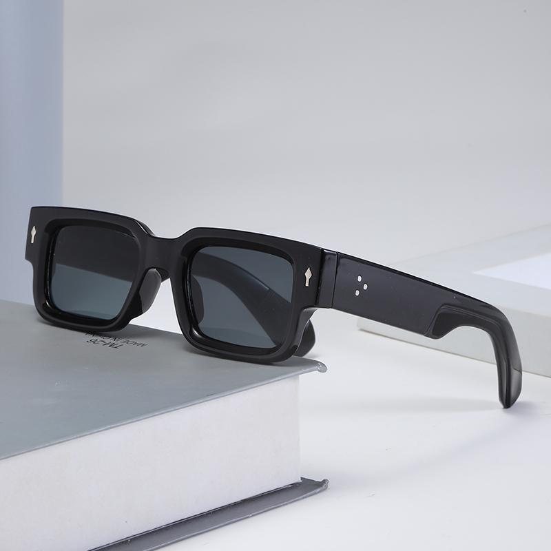 2PACK Square Mens Women Sunglasses European and American Fashion Small Frame Vintage Ins-style Sun Glasses Travelling Driving