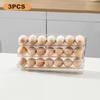 1/2/3-lags eggoppbevaringsboks Automatisk rullende eggholder Stativ Stige Kjøleskap Eggdispenser Eggorganisatorholder Kjøkken