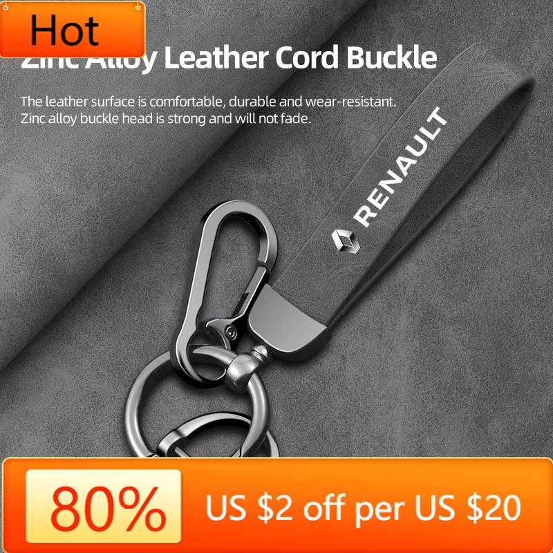 Interior Stickers High-Grade Car Keychain Pendant Keyring Chain Hanging For Renault RS Koleos Captur Kadjar Megane Clio Talisman