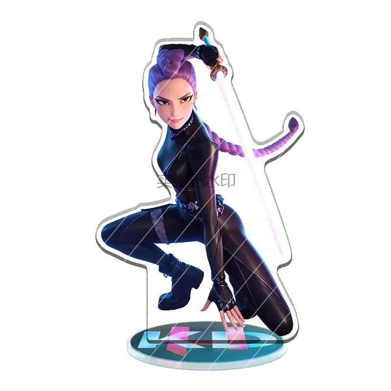 Kawaii K-Pop Demon Hunters Anime Zoe Rumi Mira Saja Boys Superstar Acrylic Surroundings Standing Sign 15Cm Desktop Ornaments