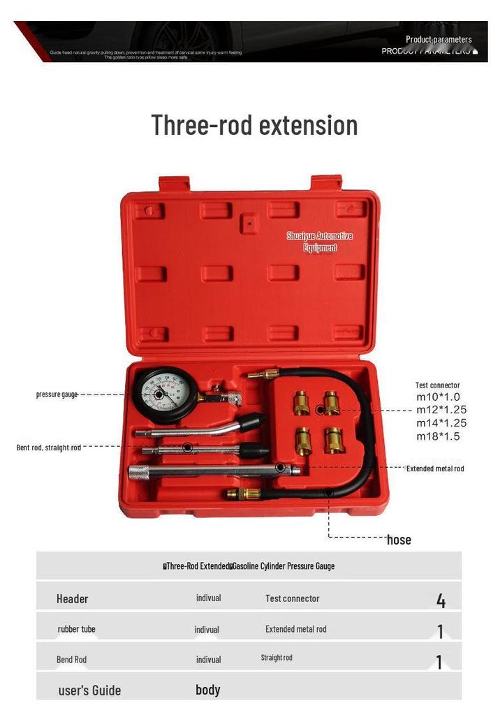 Car Cylinder Pressure Gauge Tool for Testing & Maintenance