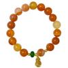 10mm Beads Gourd Charm Bracelets for Women Agate Handmade Stretch Natural Stone Beaded  Bangle Semi-Precious Gemstones Jewelry Gifts