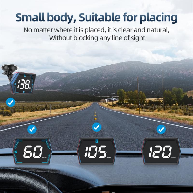 New HUD G20 GPS Car Head-Up Display Digital Speedometer Universal Big Font Overspeed Alarm For All Cars Electronic Accessories