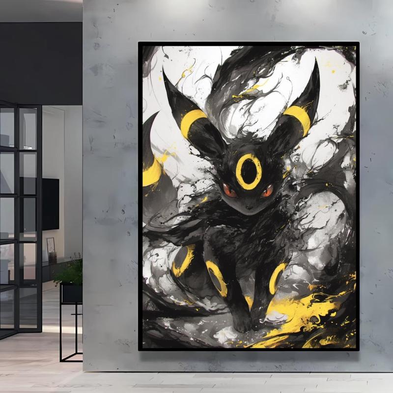 Hot Selling Anime Pokemon Lucario High Quality Retro Canvas Poster HD Printing Home Living Room Decor Holiday Gift Classic