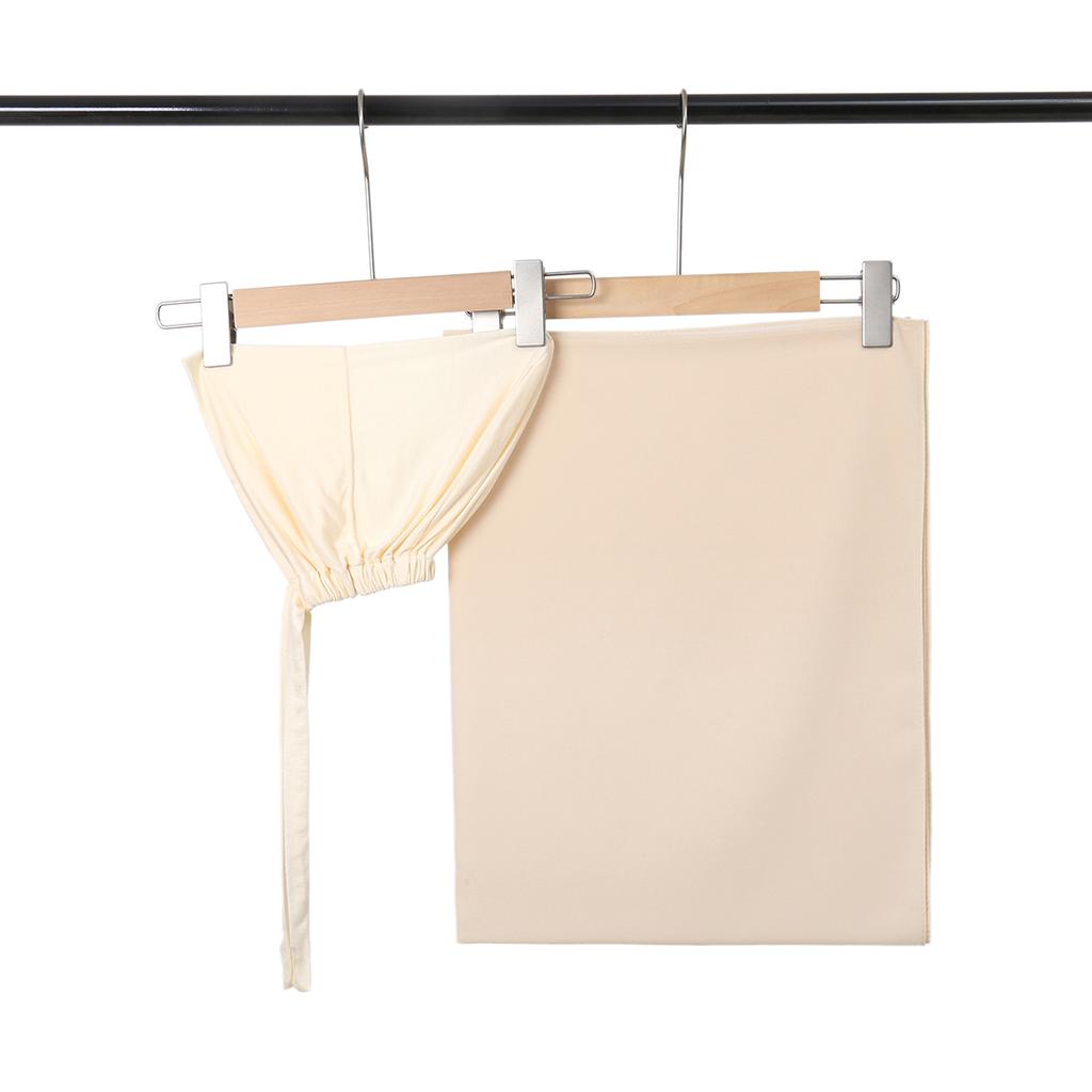 Solid Chiffon Hijab With Matching Undercap Set Women Plain Shawl Jersey Inner Modal Caps Muslim Headband Two-Piece Scarf Set