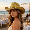 European and American Knight Hats Western Cowboy Stage Performance Retro Gentleman's Hat Party Performance Jazz Hat Upturned Cowboy Hat