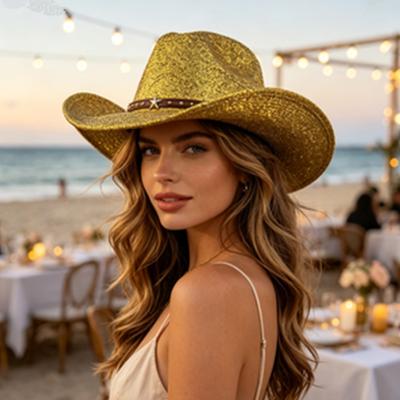 European and American Knight Hats Western Cowboy Stage Performance Retro Gentleman's Hat Party Performance Jazz Hat Upturned Cowboy Hat