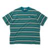 Sitikeonteulisiti Embroidered Logo Multi-Border Short Sleeve T-Shirt Green X White Unisex