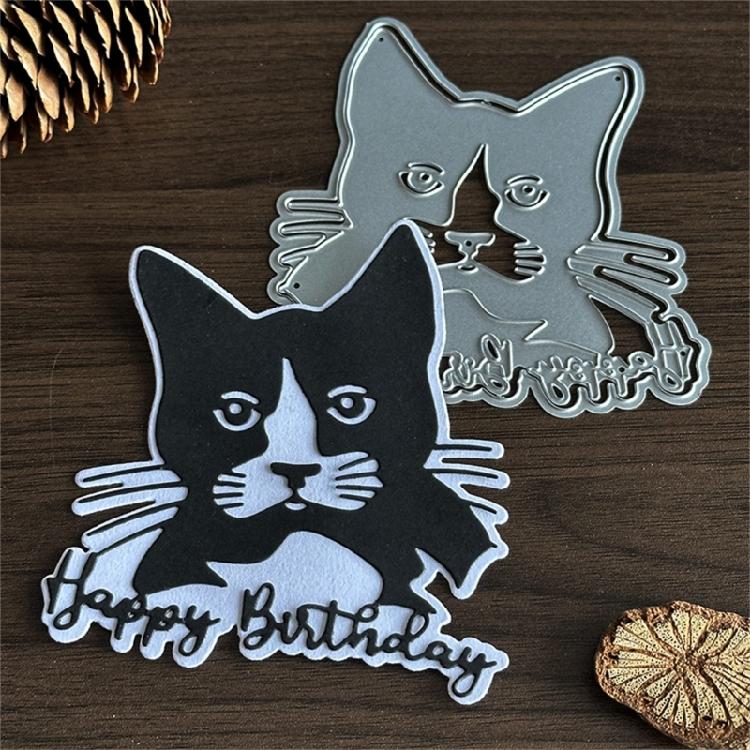 Happy Birthday Cutting Dies Scrapbooking Stencils Carbon Steel Die Cut Templates for Card Making Photo Album Decoration