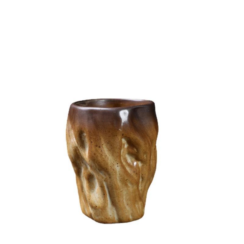 Coarse Pottery Tea Cup Ceramic Master Cup Retro Ceramic Cup Tea Bowl Single Cup Household Kung Fu Teacup