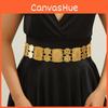 Goldene Schmuck-Hüftkette für Damen mit hohlen geometrischen Formen und stilvollem Design