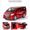 1:Model auta ze slitiny Toyota Alphard v měřítku 32, světelné a zvukové efekty tlakově lité autíčka pro chlapce Dárek k narozeninám Dětské hračky Kolekce aut