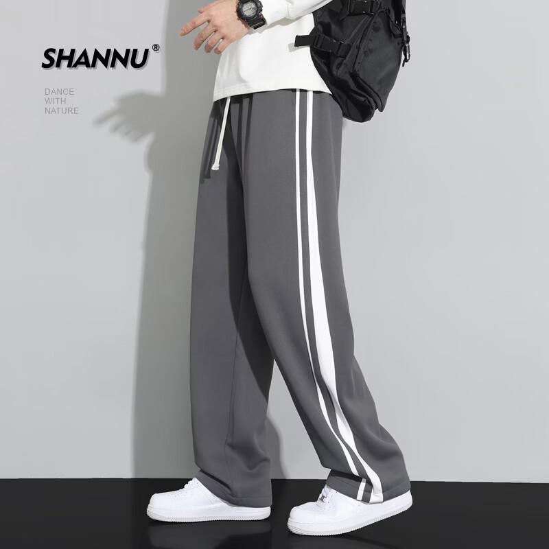 SHANNU Men s Loose Straight-Leg Casual Pants 2XL
